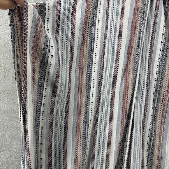 altard state Cardigan Womens L Brown Striped Open Front Woven Boho Western - Picture 5 of 12